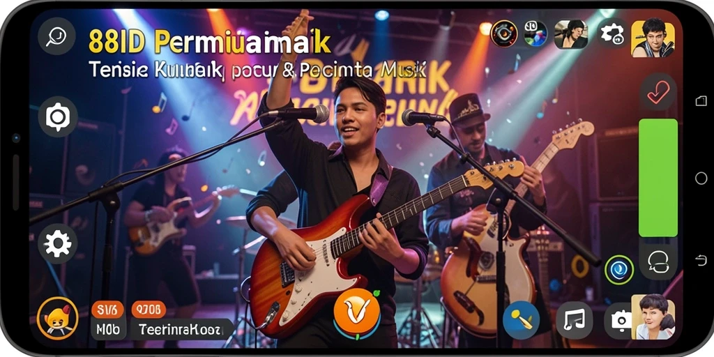 Tampilan gameplay interaktif 88ID saat menjelajahi lagu-lagu favorit.
