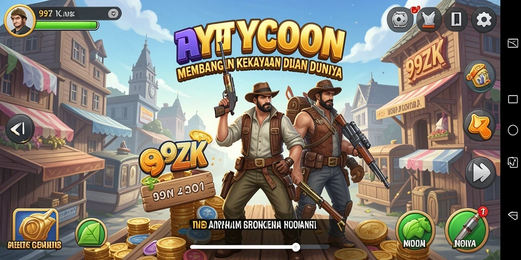 Gameplay seru di 99ZK dengan berbagai pilihan bisnis.
