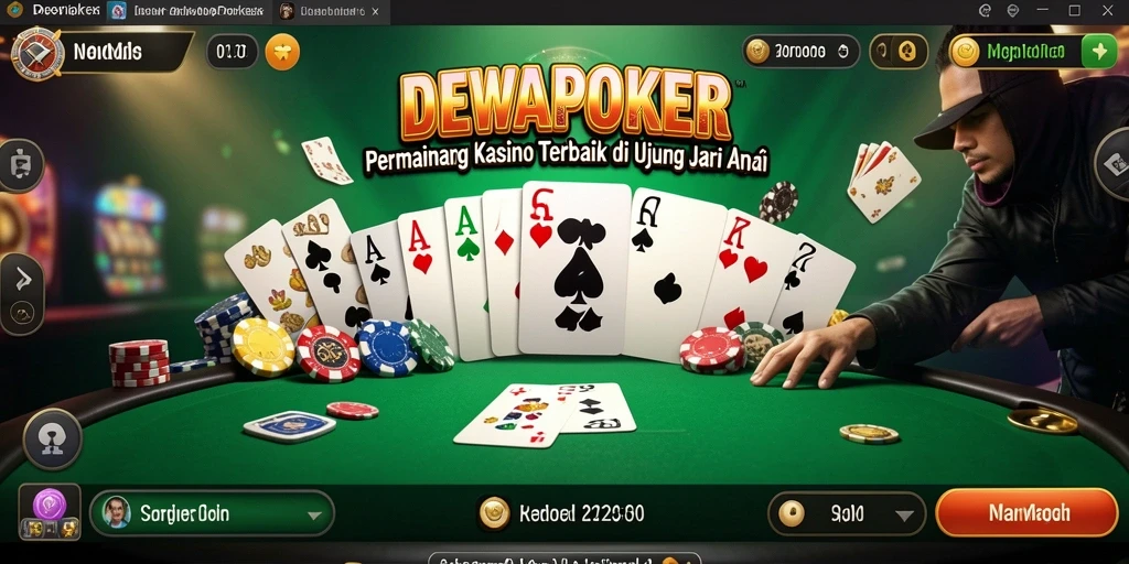 Screenshot gameplay DEWAPOKER menampilkan keseruan dalam permainan Kasino.