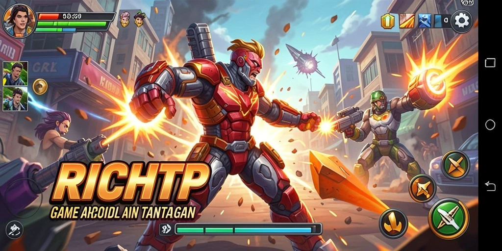 Screenshot utama RICHRTP menampilkan gameplay seru dan penuh aksi.